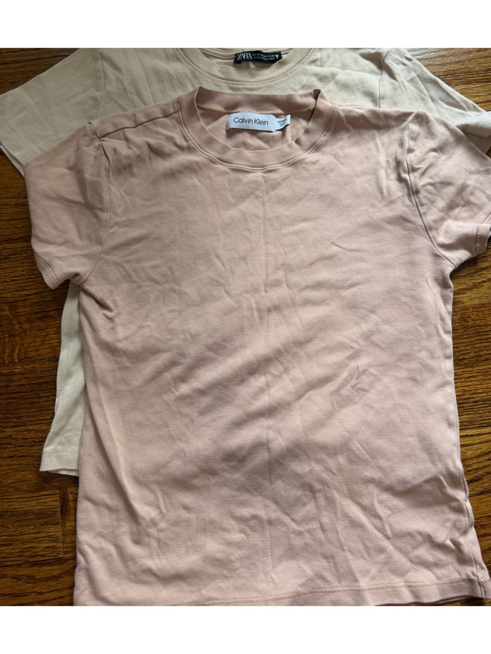TWO- Zara and Calvin Klein short sleeve tshirt